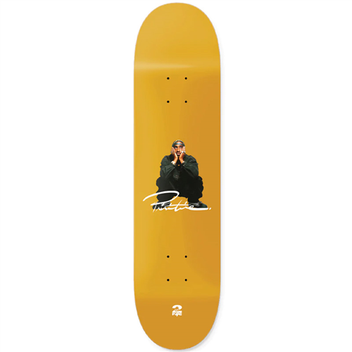 Primitive Skateboards x TUPAC SHAKUR DECK, GOLD, 8.5"