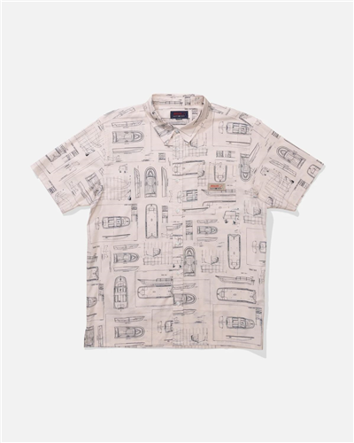 Salty Crew Whaler Ss Button Up, Bone