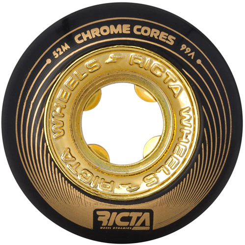 Ricta 52/99A CHROME CORE BLK GLD WHEELS