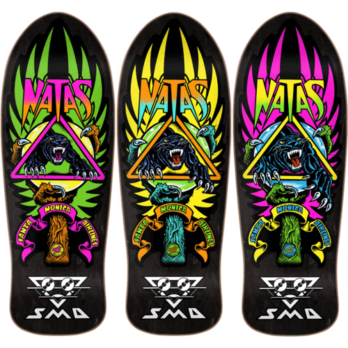 Santa Cruz Natas Panther Lenticular (holographic) Reissue Deck, 10.538inx30.14in