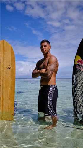 Quiksilver MANGOTU 20" BOARDSHORT BY KEHU BUTLER, BLACK