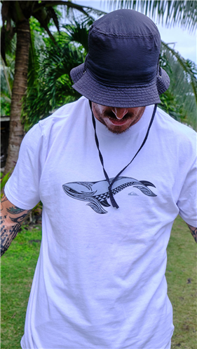 Quiksilver TOHORA SS TEE BY KEHU BUTLER, WHITE