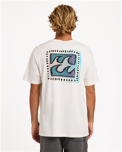 Billabong CRAYON WAVE PREMIUM SS TEE, OFF WHITE