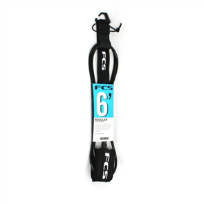 FCS 6' Regular Leash 7mm Black