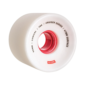 Pro-Tec Conical Cruiser Wheel, White/ Red