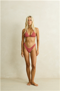 Rhythm VISTA STRIPE SLIDE TRI TOP, RED