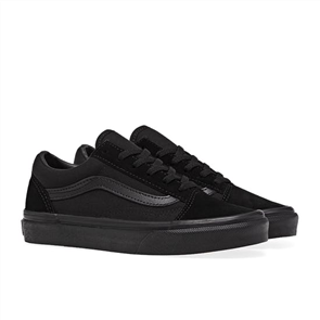 Vans Kids Old Skool Youth Shoe, Black/ Black