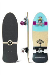 SmoothStar Johanne Defay Pro Model 32.5" Surf Skateboard, Aqua/ Grey