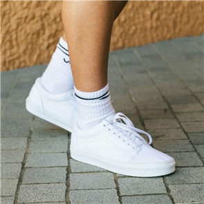 Vans OLD SKOOL PREMIUM LEATHER SHOE,  TRUE WHITE