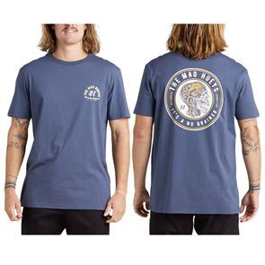 The Mad Hueys NO BRAINER SS TEE, PETROL BLUE