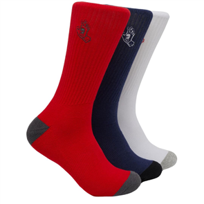 Santa Cruz MENS MONO HAND 3PACK SOCKS, MULTI