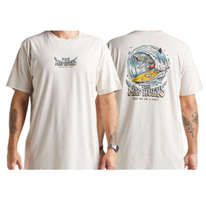 The Mad Hueys SURFING SHOEY TEE, CEMENT