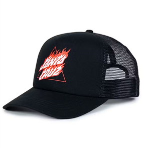 Santa Cruz YOUTH FLAMED NOT A DOT CAP, BLACK
