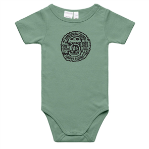 US 25 Years Front Print One Piece Infant, Sage