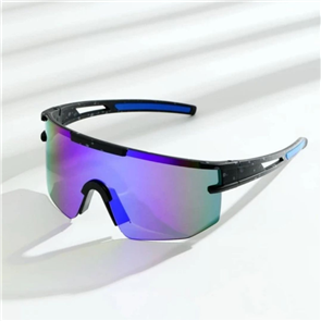 Blank Collective Flat Top Semi Rimless Oversized Sunglasses, Blue/Black