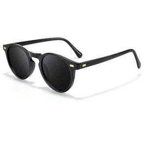 Blank Collective Vintage Round Polarized Sunglasses, Black