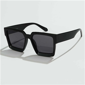 Blank Collective Square Framed Sunglasses, Black/Black