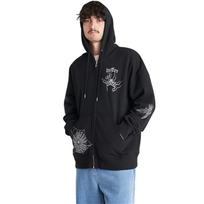 Huffer BLOCK ZIP HOOD 350 SACRAMENT, BLACK