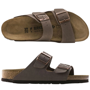 Birkenstock ARIZONA BIRKIBUC (REGULAR) SANDAL, MOCHA