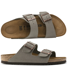 Birkenstock ARIZONA BIRKIBUC (NARROW), STONE