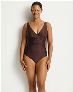 Sea Level zen cross front tie back one piece, cocoa