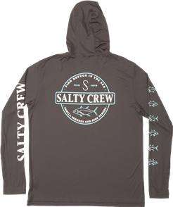 Salty Crew DEEP SEA BOYS TECH HOOD, CHARCOAL