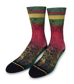 Merge4 Mens Rasta Lion  Mens Socks