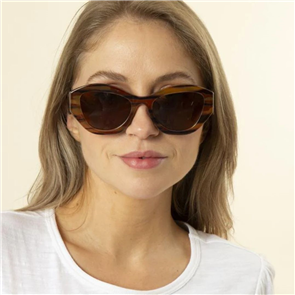 Stella + Gemma Thea Sunglasses, Zebra Brown