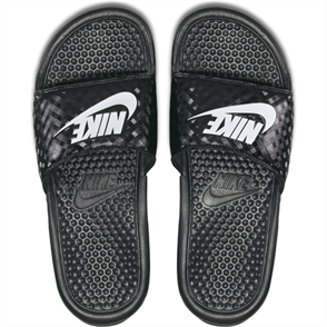 Nike Benassi "Just Do It." Sandal, Black White