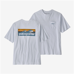Patagonia Boardshort Logo Pocket Responsibili-Tee, White