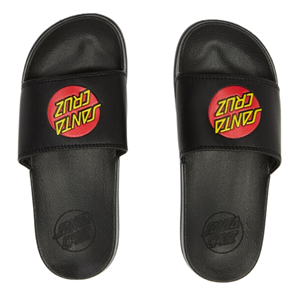 Santa Cruz CLASSIC DOT YOUTH SLIDES, BLACK