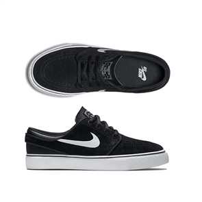 Nike Youth Stefan Janoski (GS) Skateboarding Shoe, Black White