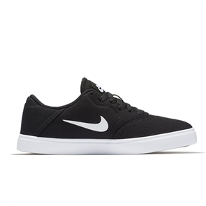 Nike SB Youth Check Canvas (GS) Skateboarding Shoe, Black White