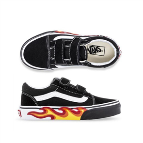 Vans Uy Old Skool V (Flame Co) Shoe, Black White
