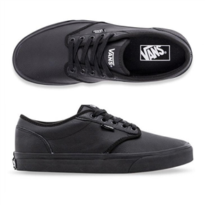 Vans Mens Atwood Black Leather Shoes