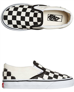 Vans TODDLERS CHECKERBOARD SLIP-ON, BLACK WHITE