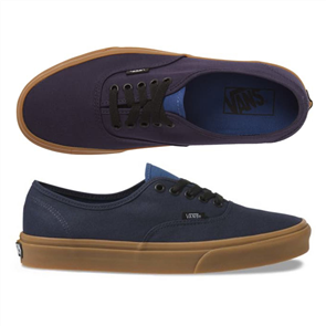 Vans Authentic Gum Night Sky Shoes, True Navy