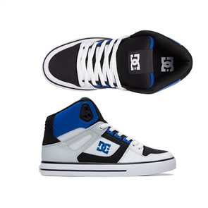 DC Pure High-Top Wc Mens Shoes, Blk Wht Blu