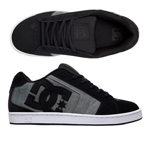 DC Net SE Mens Shoe, Black Heather Grey