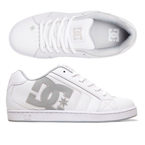 DC Net Mens Shoe, White Grey