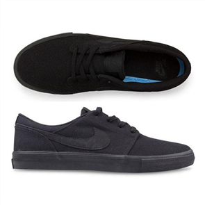Nike Mens SB Portmore ll Solar Shoe, Black/ Black
