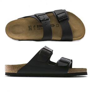 Birkenstock Arizona Birko Flor Regular Sandal, Black