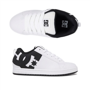 DC COURT GRAFFIK SHOE, WHITE/BLACK/BLACK