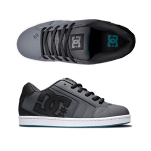 DC NET SHOE, DARK GREY/WHITE