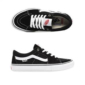 Vans Unisex Skate Sk8-LOW Shoe, Black/ White