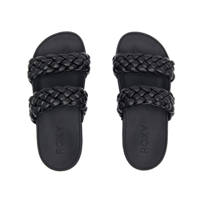 Roxy SLIPPY BRAIDED SANDAL, BLACK