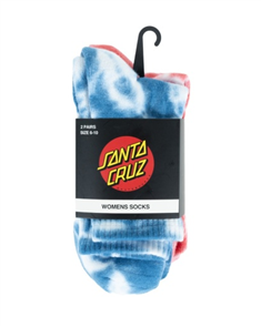 Santa Cruz CLIFF VIEW STACK SOCK, BLUE TIE DYE