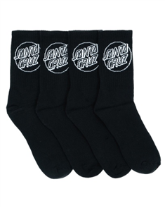 Santa Cruz MENS OPUS DOT 4 PACK SOCKS, BLACK