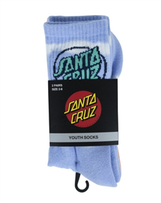 Santa Cruz TTE DOT CREW SOCK, VINTAGE BLUE TIE DYE