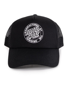 Santa Cruz MFG DOT CAP TRUCKER CAP, BLACK